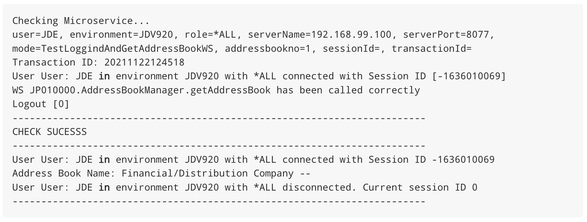 Validation Output