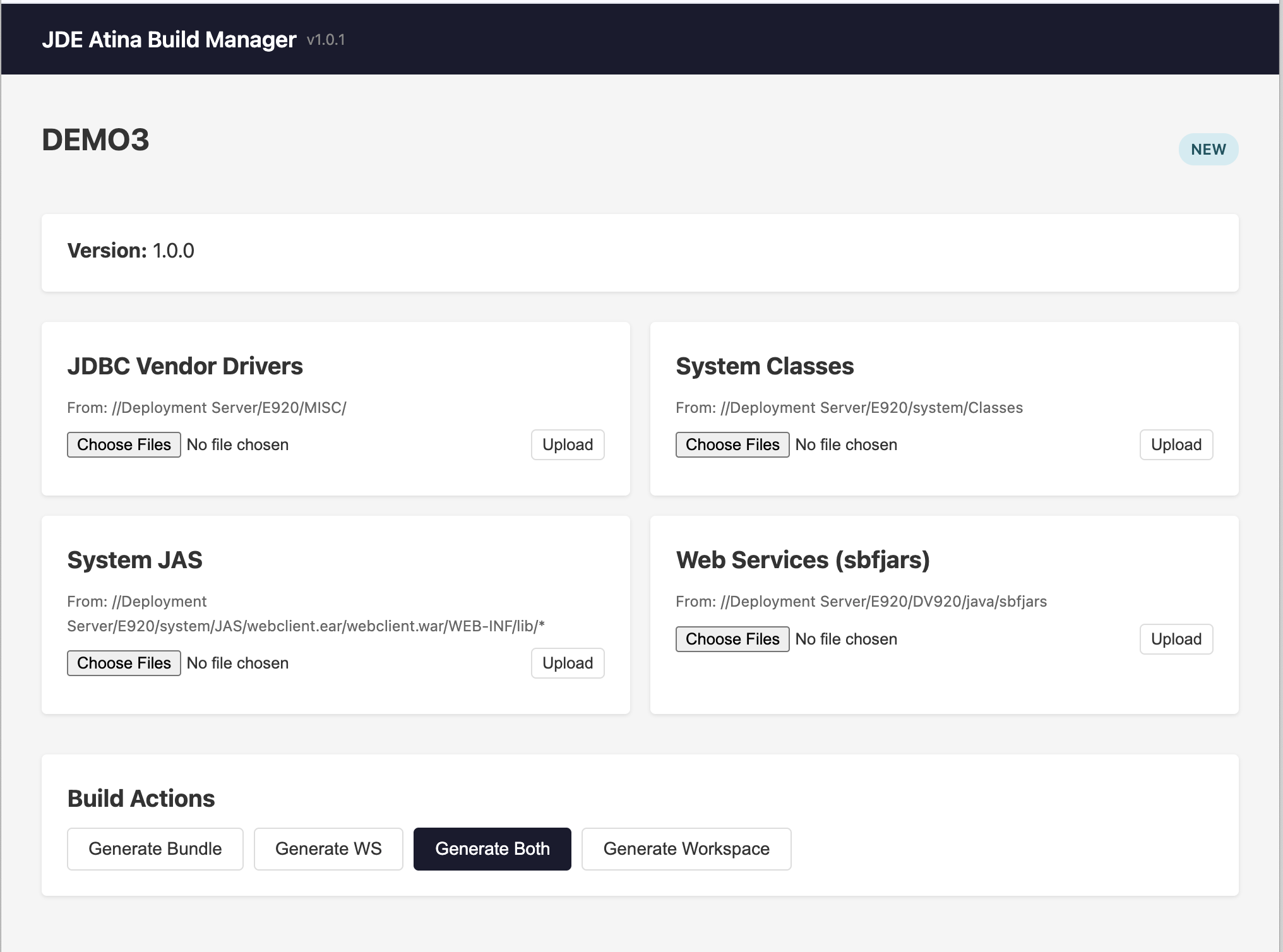 Build Manager dashboard overview