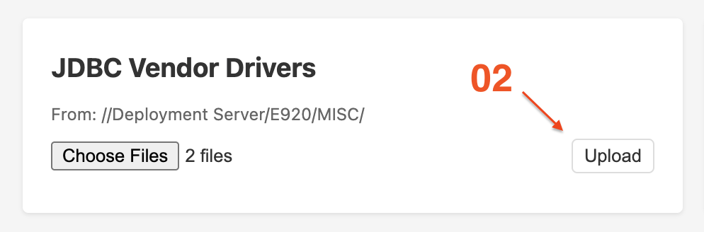 Uploading files into a dashboard section