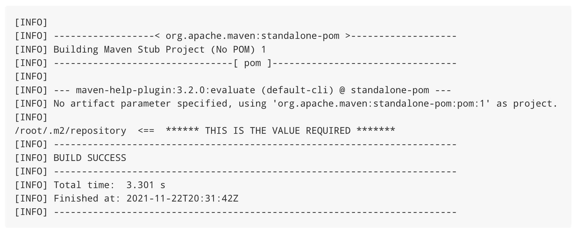 Maven Repository Output